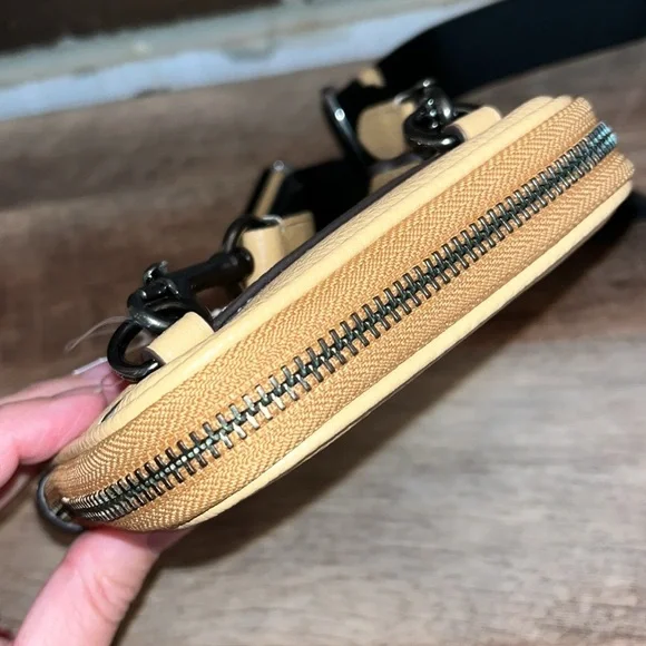 Coach Tan Crossbody Bag with Colorful Mushroom Design - Picture 15 of 16